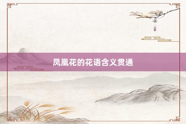 凤凰花的花语含义贯通